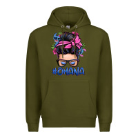 Army Green ohana stitch messy bun Premium Hoodie - Zillion Design Studio