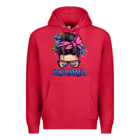 Cardinal ohana stitch messy bun Premium Hoodie - Zillion Design Studio