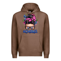 Chestnut ohana stitch messy bun Premium Hoodie - Zillion Design Studio