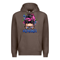 Coffee ohana stitch messy bun Premium Hoodie - Zillion Design Studio