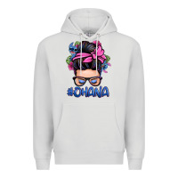 Dove Grey ohana stitch messy bun Premium Hoodie - Zillion Design Studio