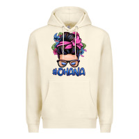 Sandshell ohana stitch messy bun Premium Hoodie - Zillion Design Studio
