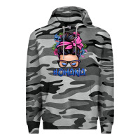 Slate Camo ohana stitch messy bun Premium Hoodie - Zillion Design Studio