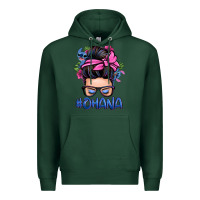 Sports Green ohana stitch messy bun Premium Hoodie - Zillion Design Studio