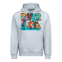 Heather Grey river life kayaking Urban Hoodie - Zillion Design Studio