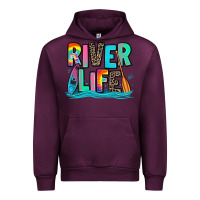 Mauve Wine river life kayaking Urban Hoodie - Zillion Design Studio