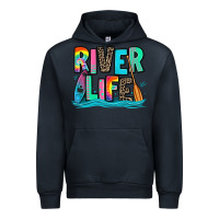 Navy river life kayaking Urban Hoodie - Zillion Design Studio