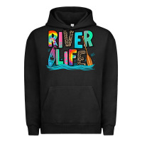 Pigment Black river life kayaking Urban Hoodie - Zillion Design Studio