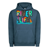 Pigment Midnight Navy river life kayaking Urban Hoodie - Zillion Design Studio