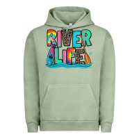 Pigment Oil Green river life kayaking Urban Hoodie - Zillion Design Studio