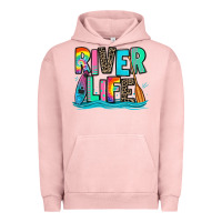 Pigment Salmon river life kayaking Urban Hoodie - Zillion Design Studio