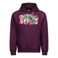 Mauve Wine rock hand coffee cups Urban Hoodie - Zillion Design Studio