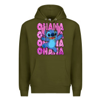 Army Green ohana stitch Premium Hoodie - Zillion Design Studio