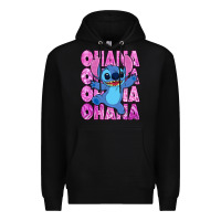 Black ohana stitch Premium Hoodie - Zillion Design Studio