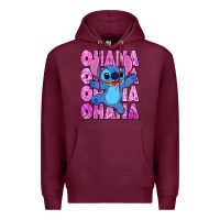 Burgundy ohana stitch Premium Hoodie - Zillion Design Studio