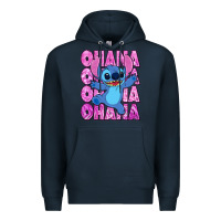 Navy ohana stitch Premium Hoodie - Zillion Design Studio