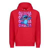 Red ohana stitch Premium Hoodie - Zillion Design Studio