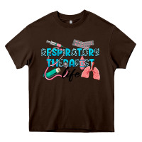 Chocolate Brown Western Respiratory Therapist Life Heavy Core Tee - LillyAllenDesigns