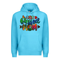 Ocean Blue one blessed mom autism Premium Hoodie - Zillion Design Studio