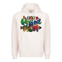 Pale Pink one blessed mom autism Premium Hoodie - Zillion Design Studio