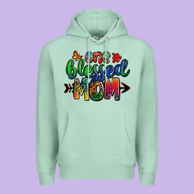 One Blessed Mom Autism Premium Hoodie Designed By Zillion Design Studio