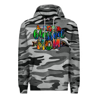 Slate Camo one blessed mom autism Premium Hoodie - Zillion Design Studio