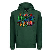 Sports Green one blessed mom autism Premium Hoodie - Zillion Design Studio