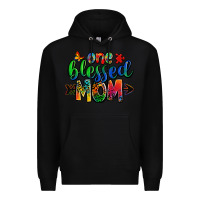 Black one blessed mom autism Premium Hoodie - Zillion Design Studio