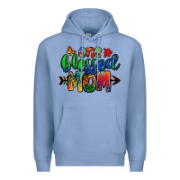 Colony Blue one blessed mom autism Premium Hoodie - Zillion Design Studio