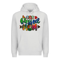 Dove Grey one blessed mom autism Premium Hoodie - Zillion Design Studio