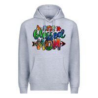 Heather Grey one blessed mom autism Premium Hoodie - Zillion Design Studio
