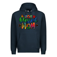 Navy one blessed mom autism Premium Hoodie - Zillion Design Studio