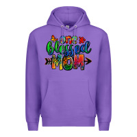 Purple one blessed mom autism Premium Hoodie - Zillion Design Studio