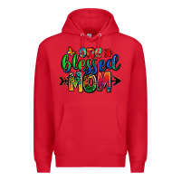 Red one blessed mom autism Premium Hoodie - Zillion Design Studio