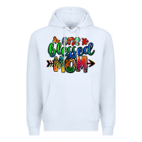 White one blessed mom autism Premium Hoodie - Zillion Design Studio