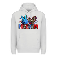 Dove Grey peace love freedom Premium Hoodie - Zillion Design Studio