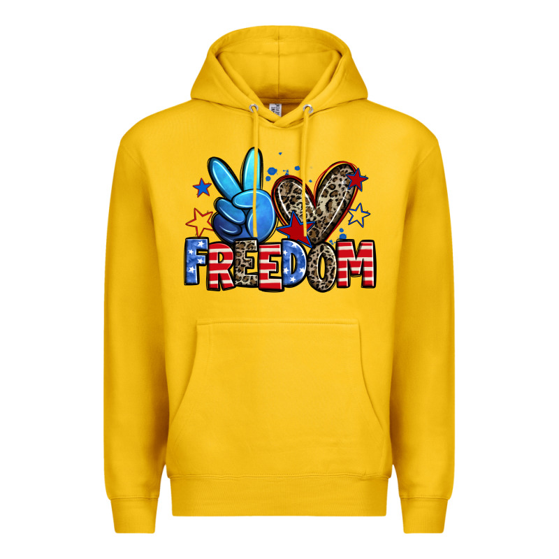 Peace Love Freedom Premium Hoodie by Zillion Design Studio | Teevron