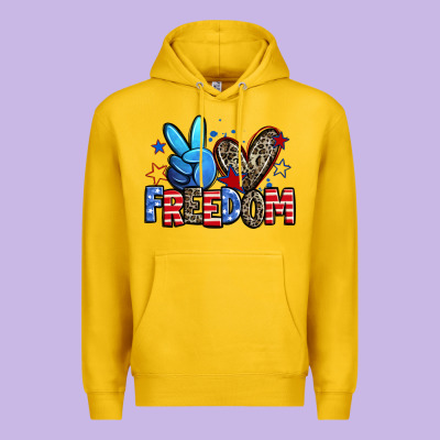 Peace Love Freedom Premium Hoodie Designed By Zillion Design Studio