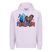 Lilac peace love freedom Premium Hoodie - Zillion Design Studio