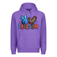 Purple peace love freedom Premium Hoodie - Zillion Design Studio