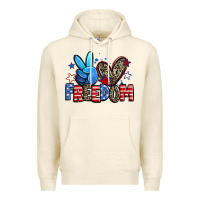 Sandshell peace love freedom Premium Hoodie - Zillion Design Studio