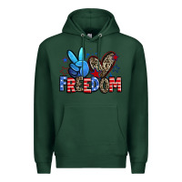Sports Green peace love freedom Premium Hoodie - Zillion Design Studio