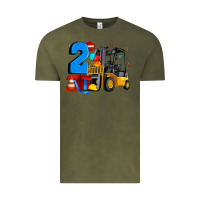 Vintage Olive forklift birthday two Vintage Tee - Artiststas