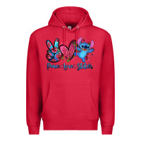 Cardinal peace love stitch Premium Hoodie - Zillion Design Studio