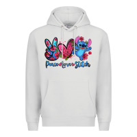 Dove Grey peace love stitch Premium Hoodie - Zillion Design Studio