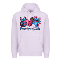 Lilac peace love stitch Premium Hoodie - Zillion Design Studio