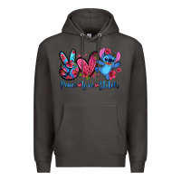 Smoke peace love stitch Premium Hoodie - Zillion Design Studio