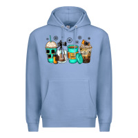 Colony Blue photography coffee cups Premium Hoodie - Zillion Design Studio