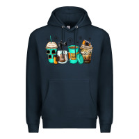 Navy photography coffee cups Premium Hoodie - Zillion Design Studio