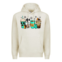 Oatmeal Heather photography coffee cups Premium Hoodie - Zillion Design Studio